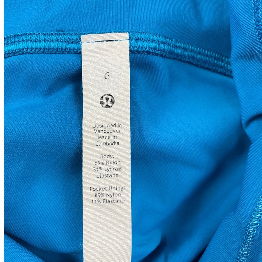 Lululemon Swift Speed High-Rise Crop Leggings Women's Size 6 Blue - Picture 10 of 13